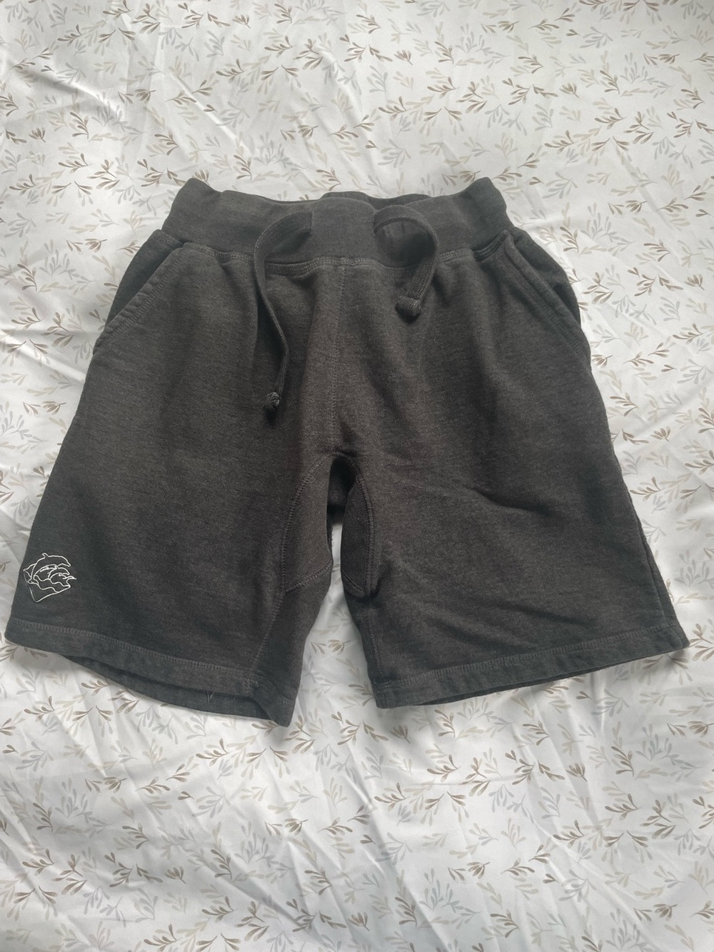 Pink + Dolphin Charcoal Drawstring Athletic Shorts Small